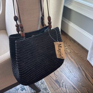 Black Straw Bag - New with Tag